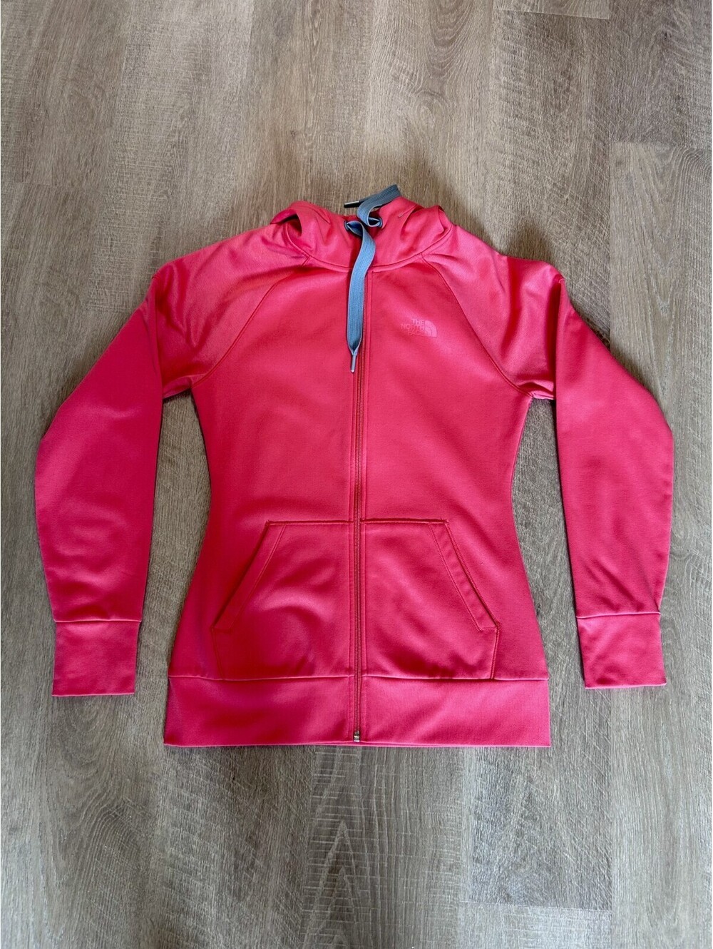The North Face Fleece Warm-Up Jacket S/P Pink Zipper Hoodie Pockets EUC